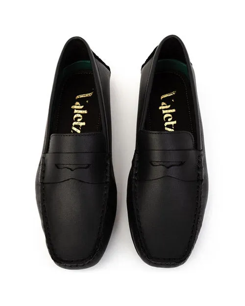 Mocasin o loafer driver antifaz negro
