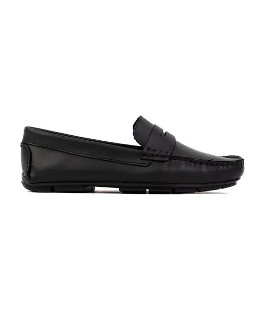 Mocasin o loafer driver antifaz negro