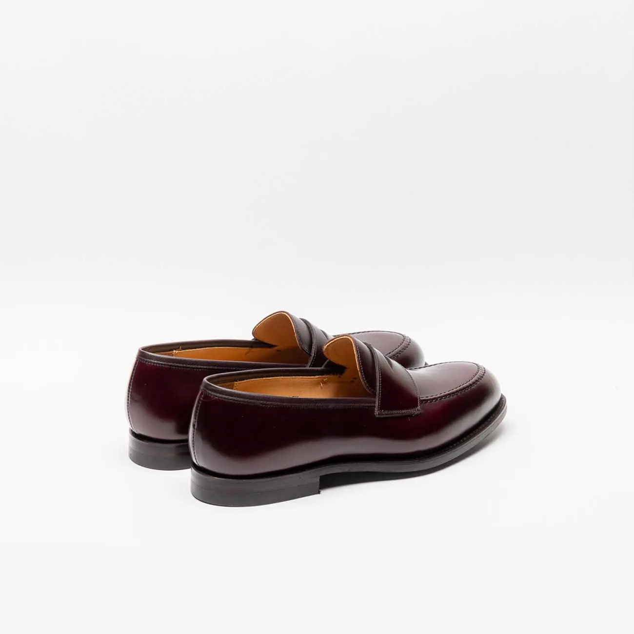 Mocassino penny Crockett & Jones Henley in pelle bordeaux