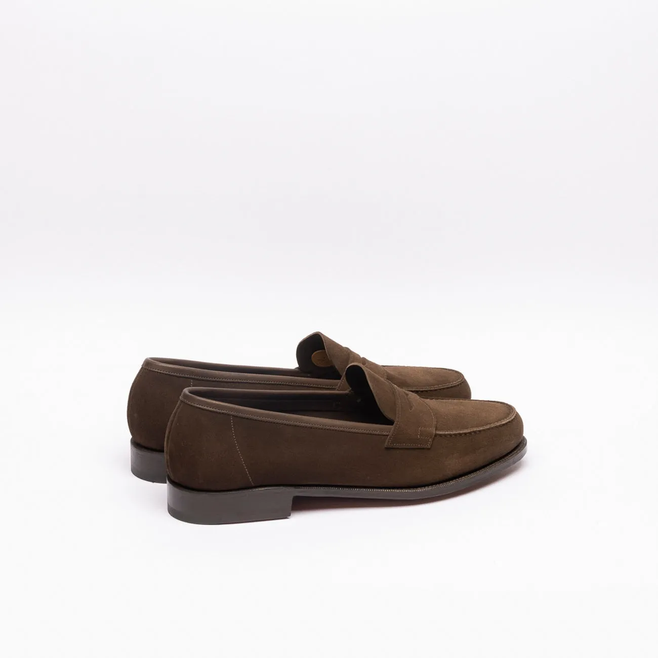 Mocassino penny Edward Green Duke in camoscio marrone (Mocca suede)