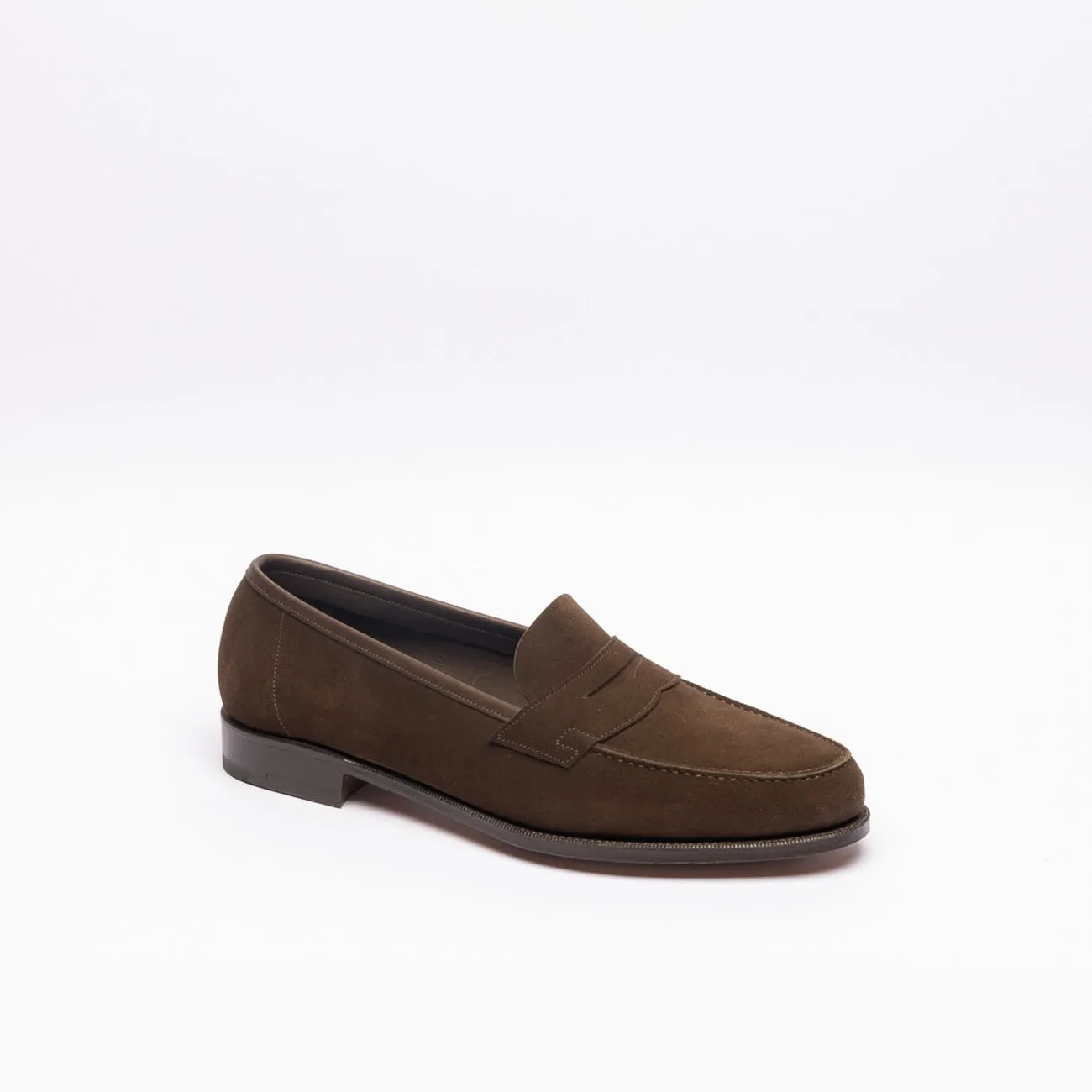 Mocassino penny Edward Green Duke in camoscio marrone (Mocca suede)