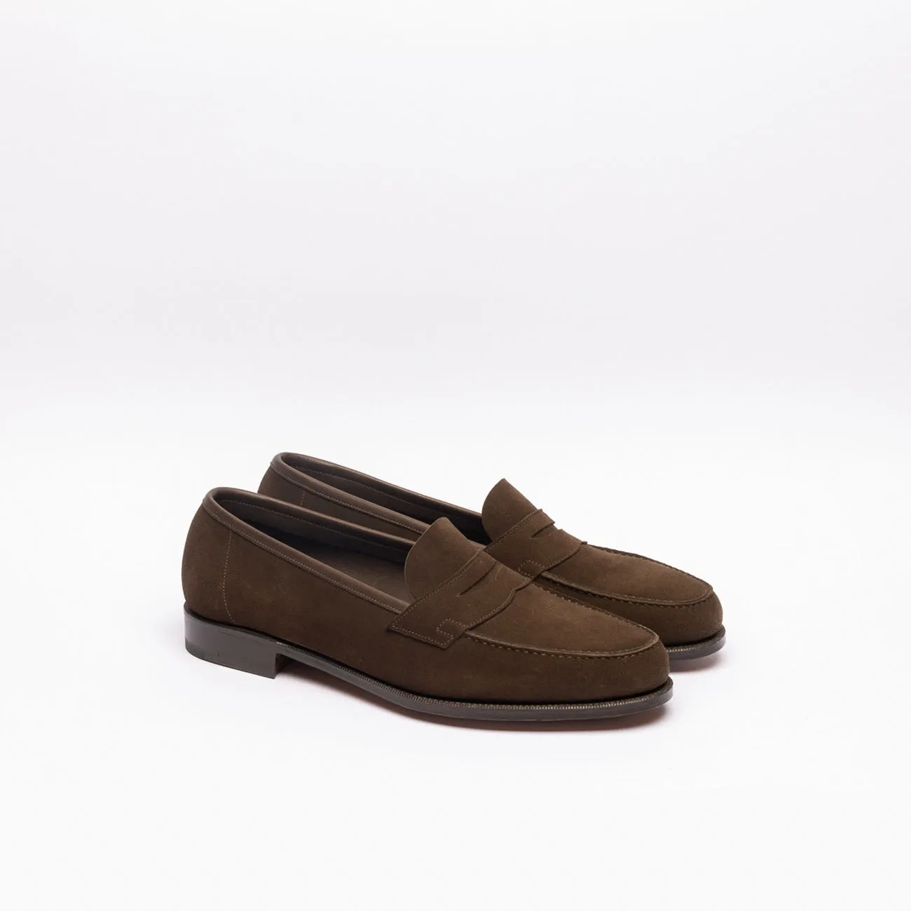 Mocassino penny Edward Green Duke in camoscio marrone (Mocca suede)