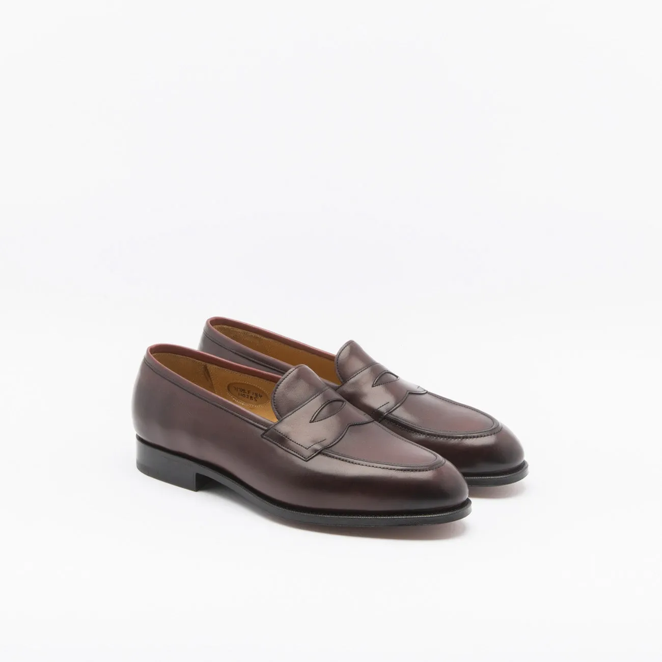 Mocassino penny Edward Green Piccadilly in pelle bordeaux