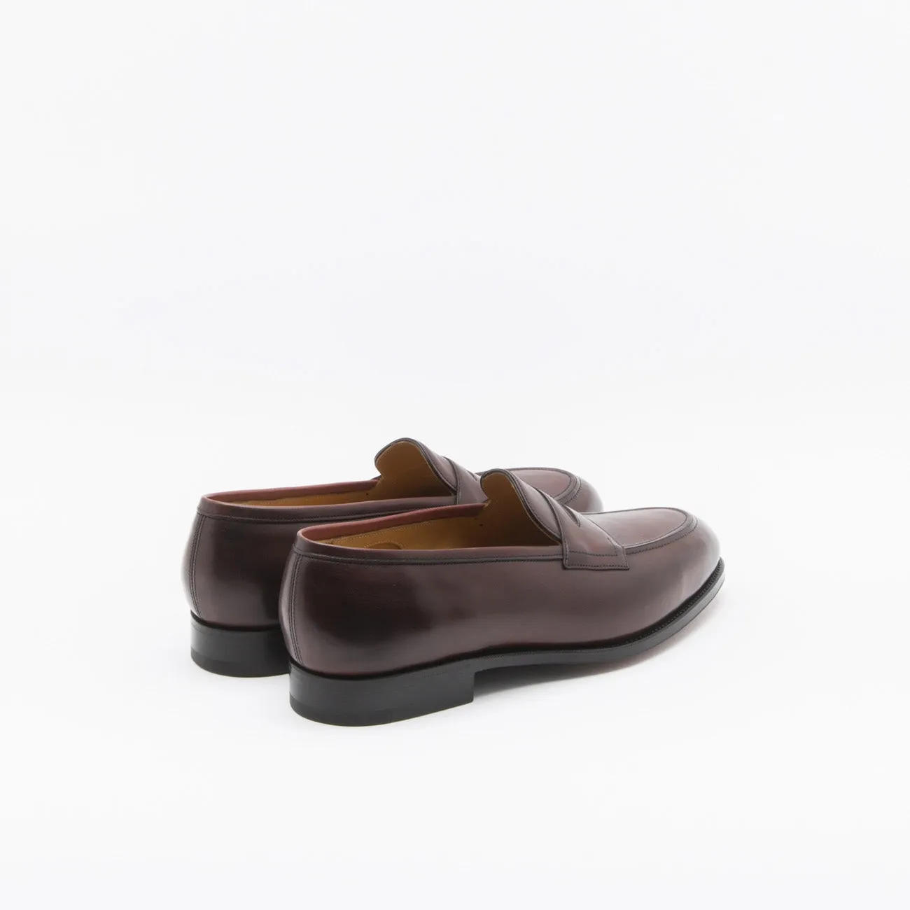 Mocassino penny Edward Green Piccadilly in pelle bordeaux