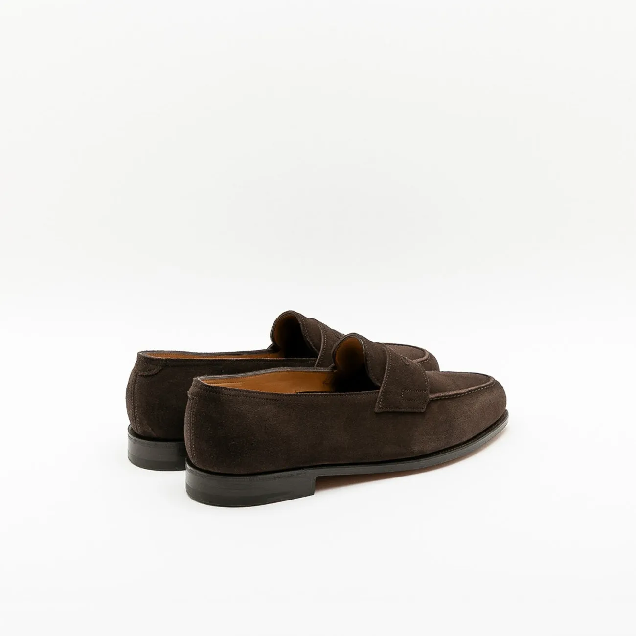 Mocassino penny John Lobb Lopez in camoscio marrone (Bruinn suede)