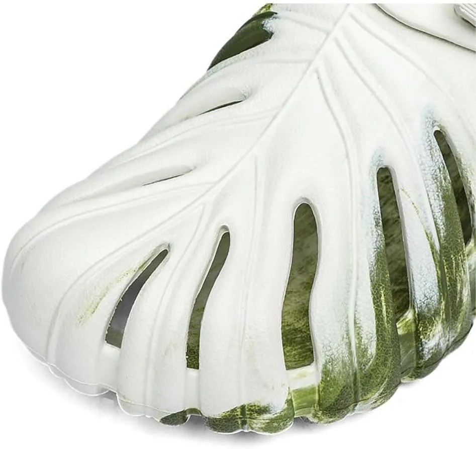 Monstera Slippers, Monstera Leaf Slides, Variegated Monstera Shoes, New Adult Anti-slip Monstera Slippers for Indoor Outdoor
