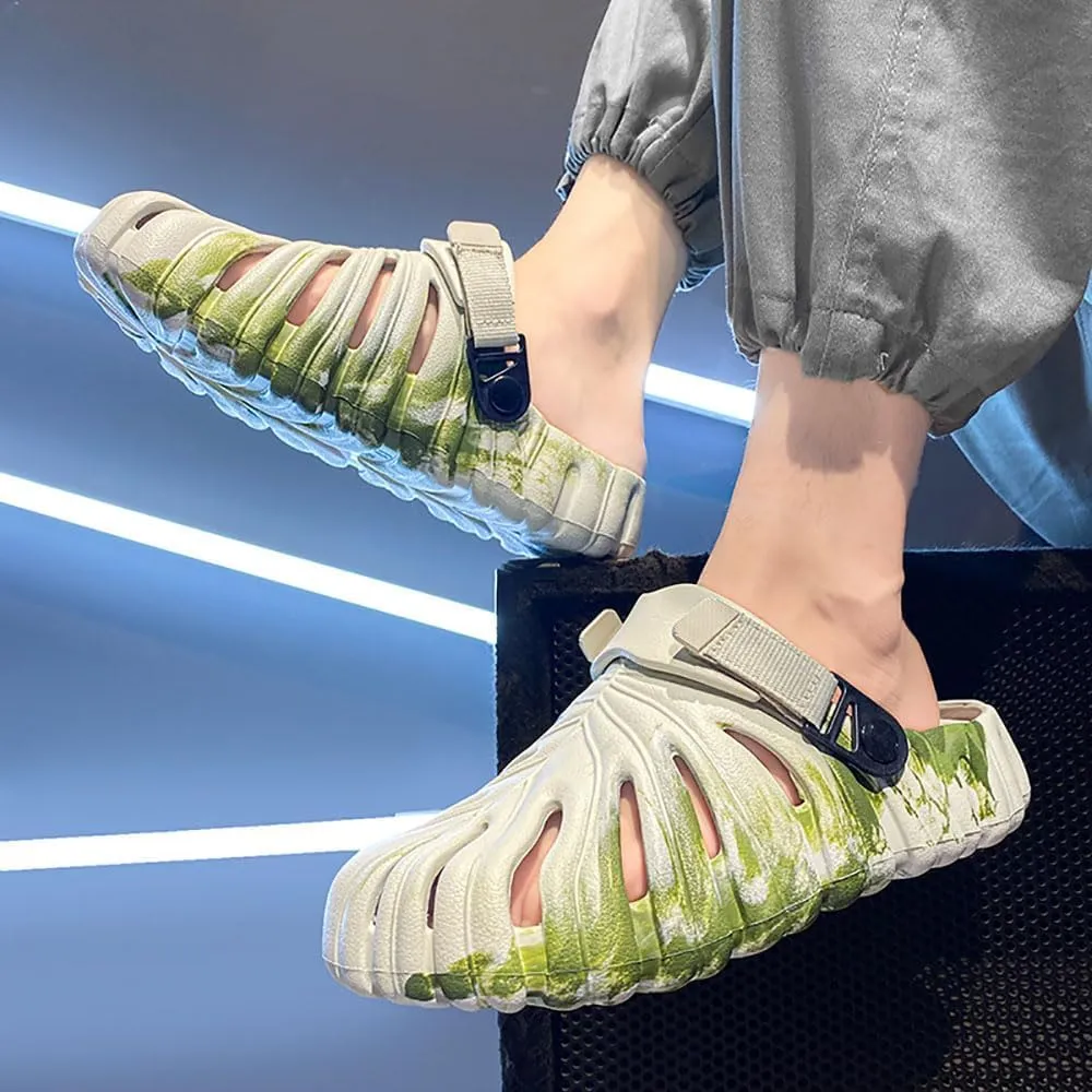 Monstera Slippers, Monstera Leaf Slides, Variegated Monstera Shoes, New Adult Anti-slip Monstera Slippers for Indoor Outdoor