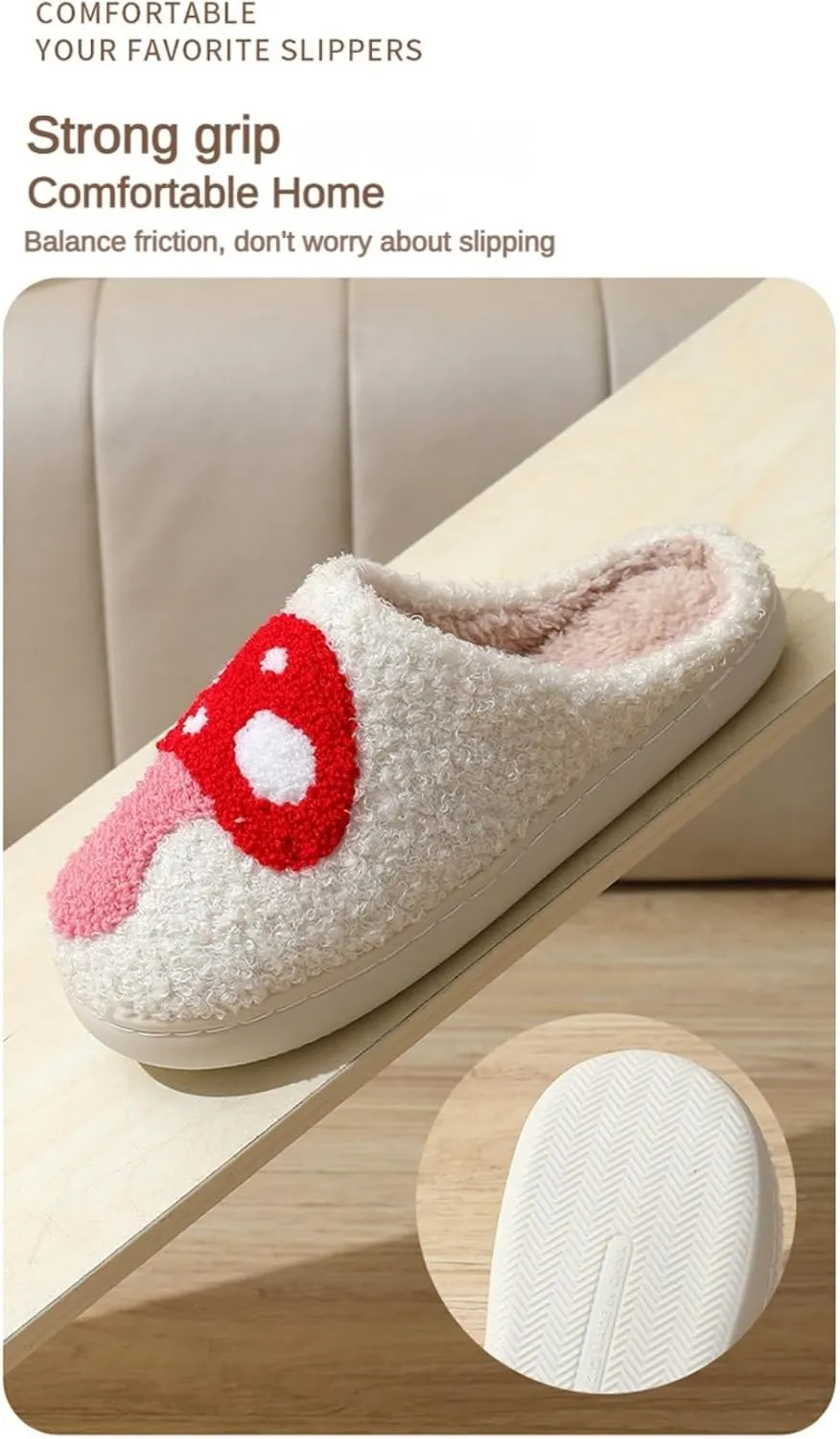 Mushroom Slippers Rainbow Slipper Heart Lover Slipper Home Slippers Indoor Slippers For Kids Women Men Girls