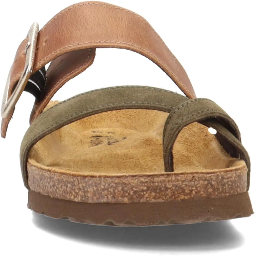 NAOT Footwear Fresno Women’s Toe Loop Slide Sandal with Cork Footbed and Arch Support - Buckle - Comfort and Support – Lightweight and Perfect for Travel – Medium to Wide Fit