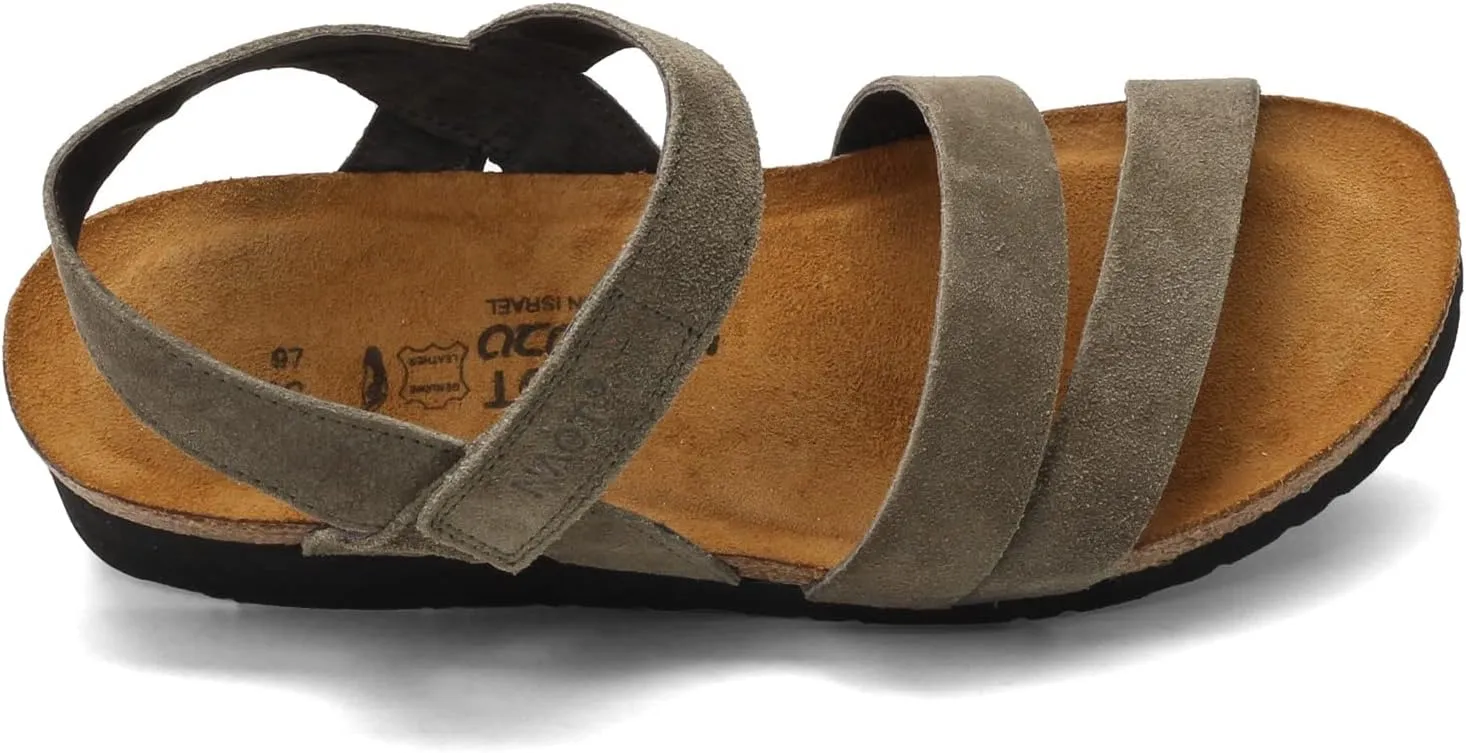 NAOT Kayla Women’s Sandals - Supportive 3-Strap Design with Backstrap, Cork & Latex Footbed - Arch Support - Travel-Friendly Comfortable Walking Sandals for All-Day Wear