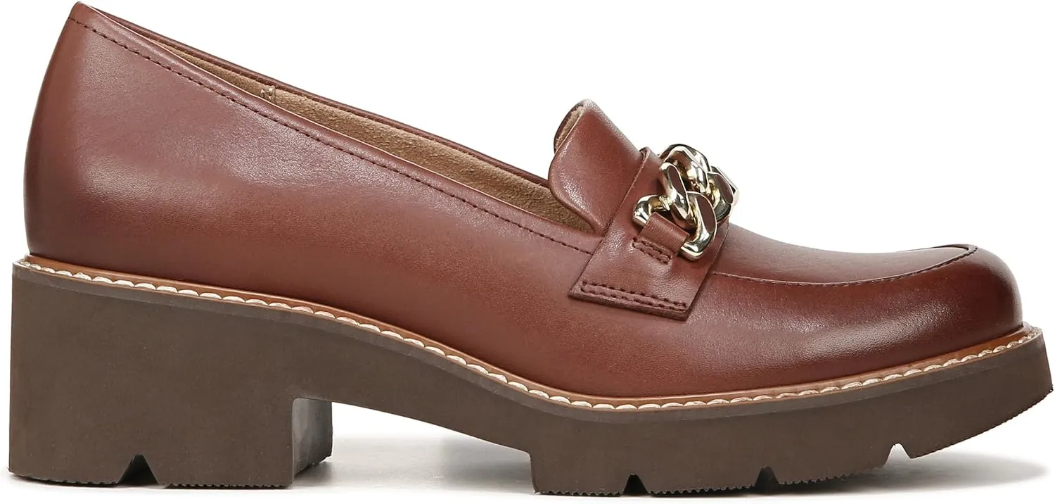 Naturalizer Women's Desi Chain Detail Lug Sole Heel Loafer