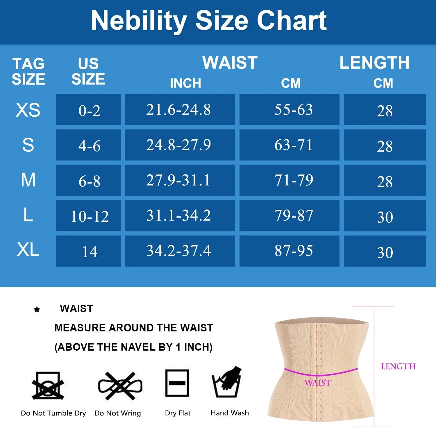 Nebility Womens' Maternity Belly Band Postpartum Recovery Belt Waist Trainer