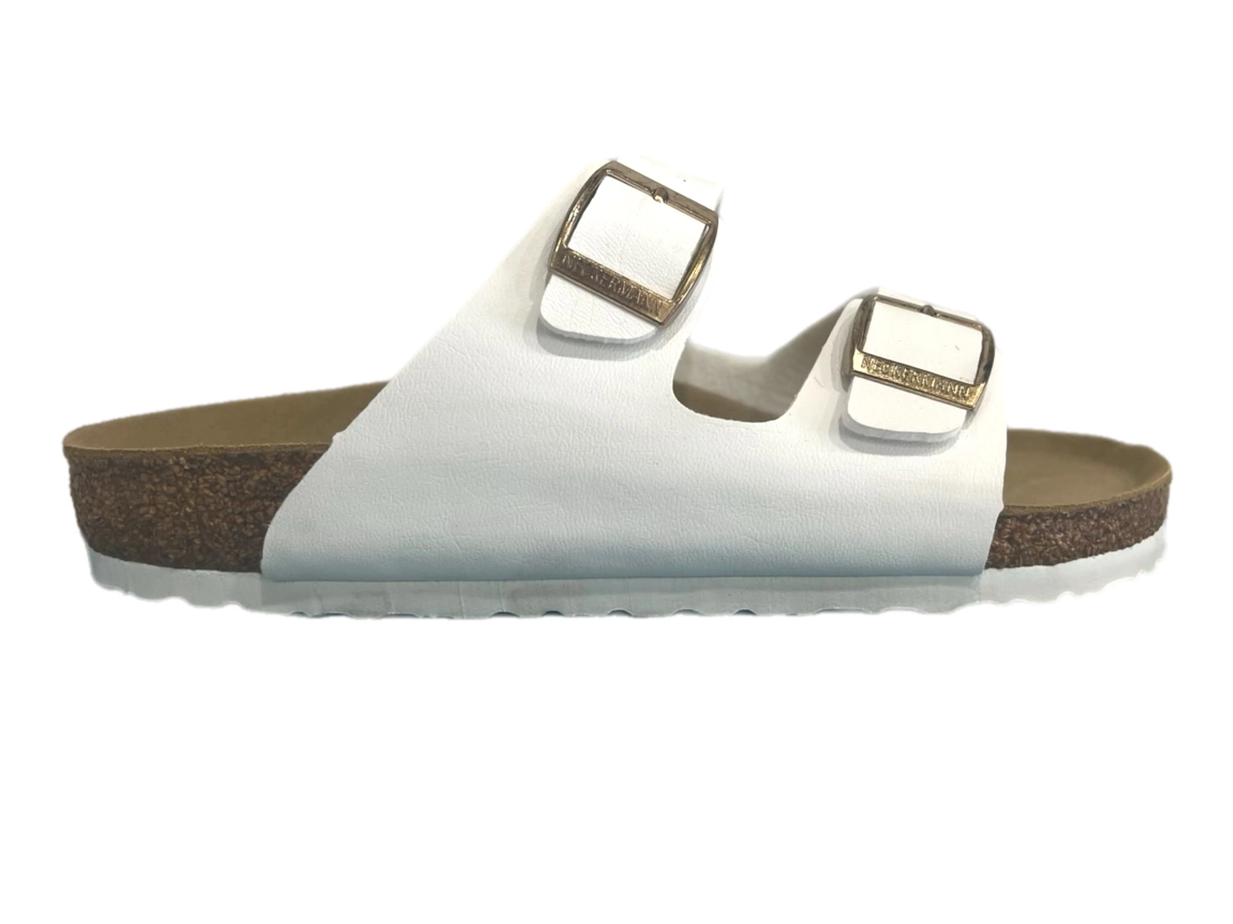 NECKERMANN Double Bar N2618 - White/Gold Buckle