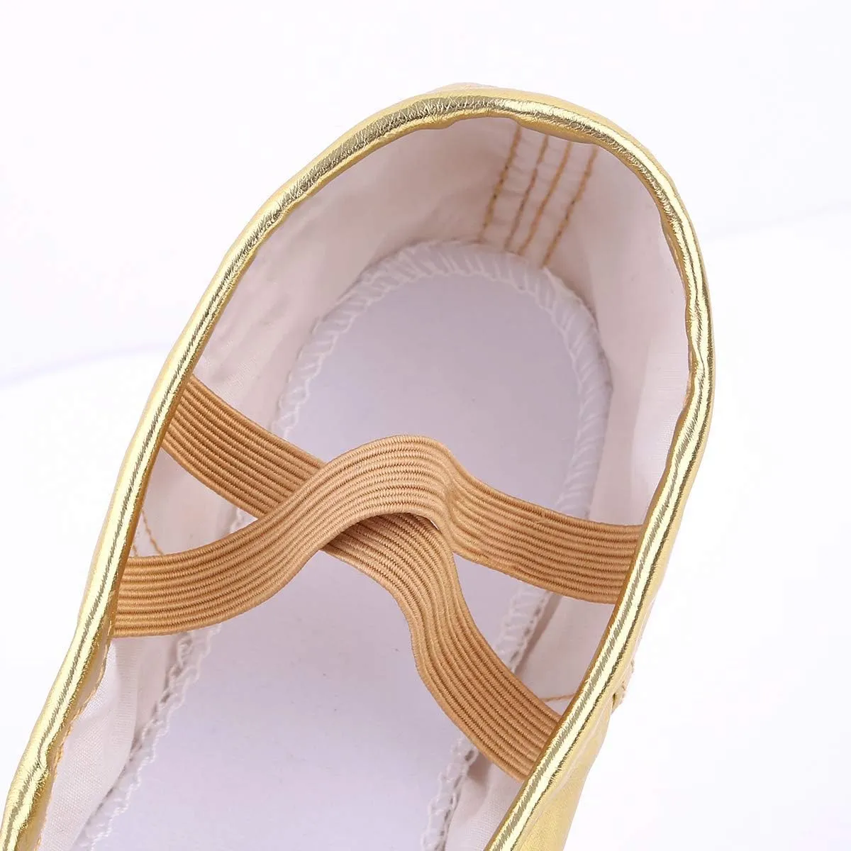 Nexete Ballet Dance Shoes Split-Sole Slipper Flats Ballet Dance PU Leather Shoes for Toddler Girl Kid Women