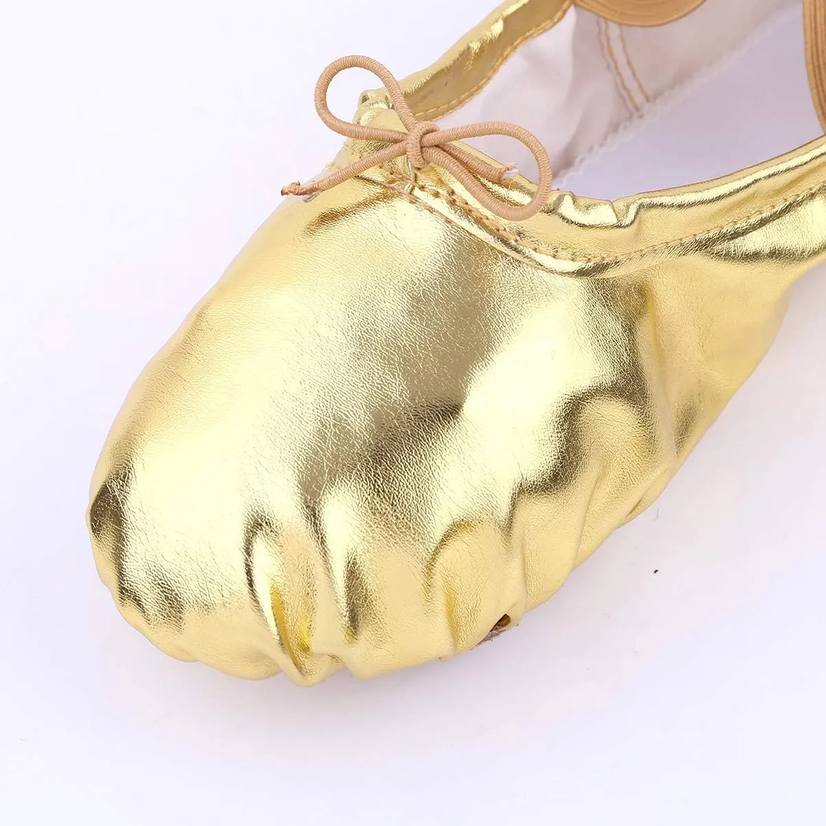Nexete Ballet Dance Shoes Split-Sole Slipper Flats Ballet Dance PU Leather Shoes for Toddler Girl Kid Women