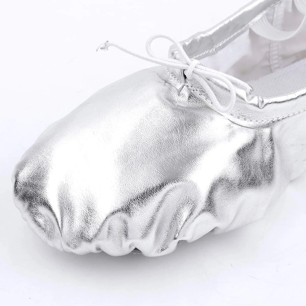 Nexete Ballet Dance Shoes Split-Sole Slipper Flats Ballet Dance PU Leather Shoes for Toddler Girl Kid Women
