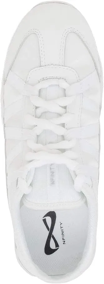 Nfinity Evolution White Cheer Shoes for Youth Girls – Breathable, High-Performance Sneakers for Cheerleading and Sports – Lightweight & Built to Last