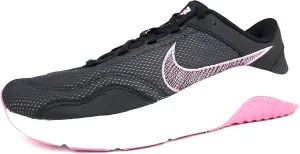 Nike W Legend Essential 3 NN Sneaker for Women, Black/Pinksicle-Particle Grey-Dk Smoke Grey, 24.0 cm