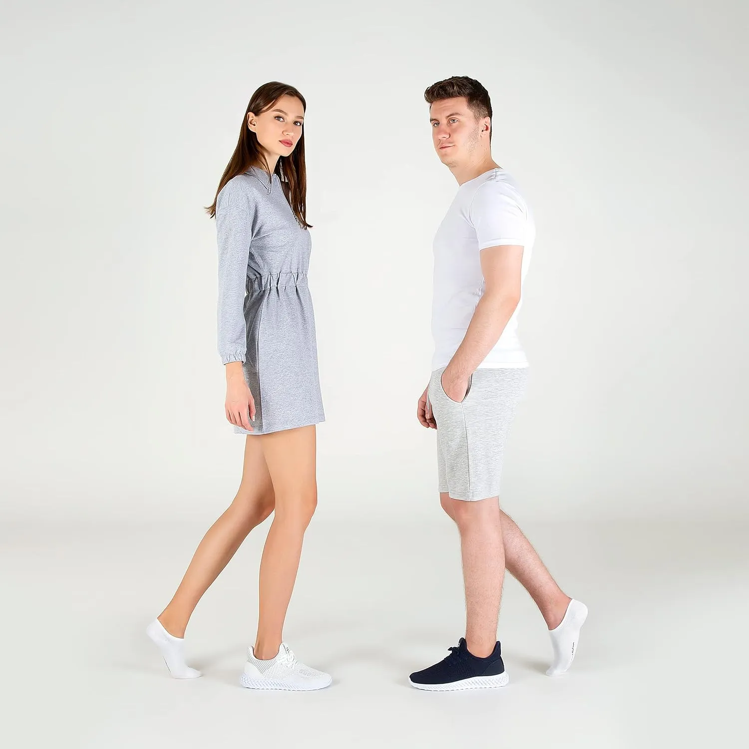 No Show Bamboo Socks - 6 Pairs, Luxury Non-Slip, Super Soft & Breathable Trainer Socks for Men & Women