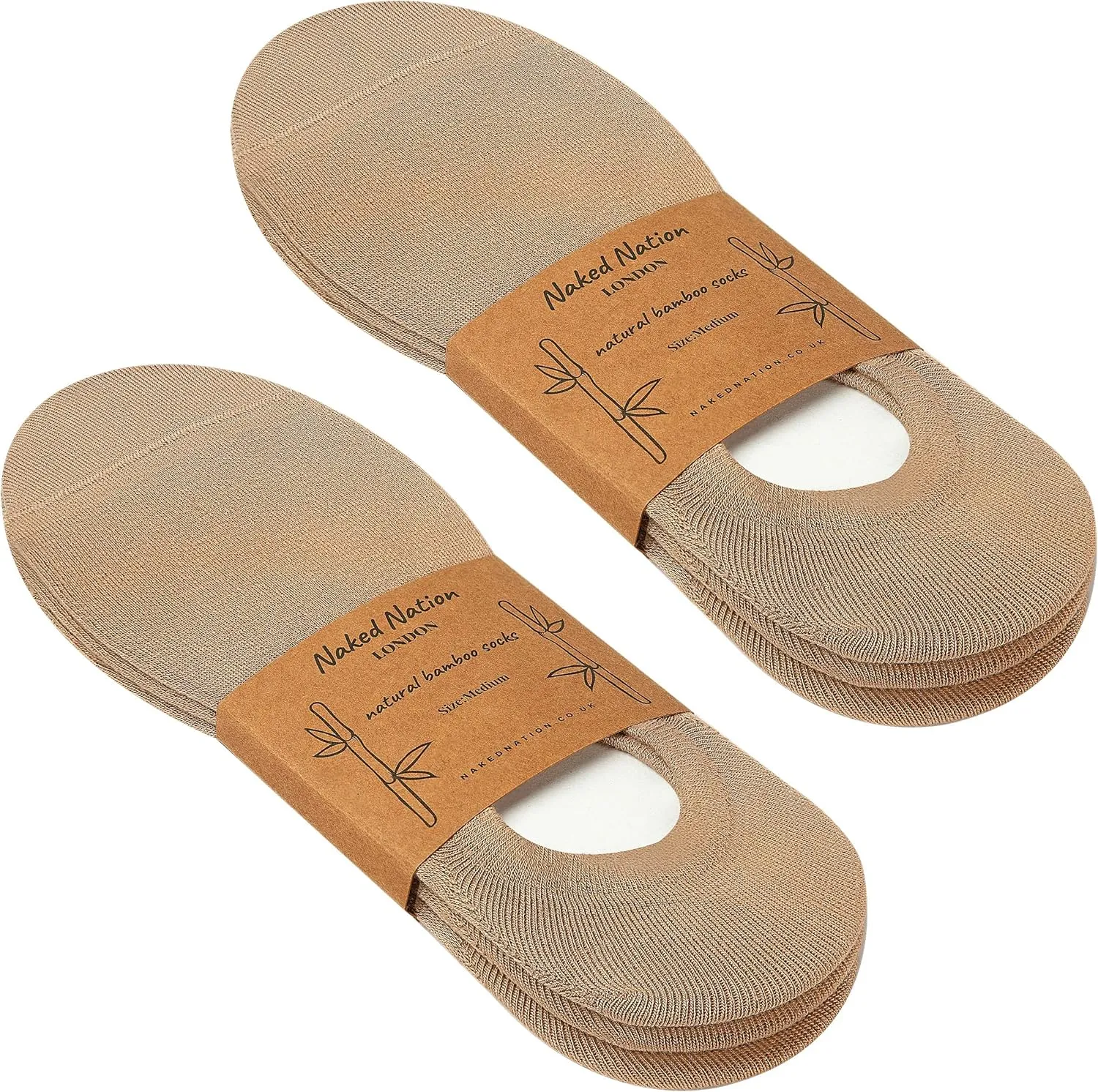 No Show Bamboo Socks - 6 Pairs, Luxury Non-Slip, Super Soft & Breathable Trainer Socks for Men & Women