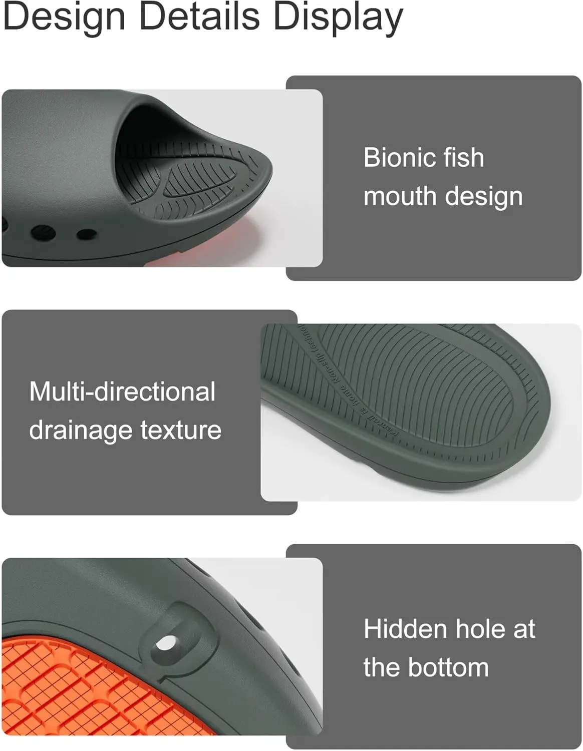 Non Slip Shower Shoes, Lightweight Indoor House Slides Bathroom Shower Sandals Slippers for Women and Men