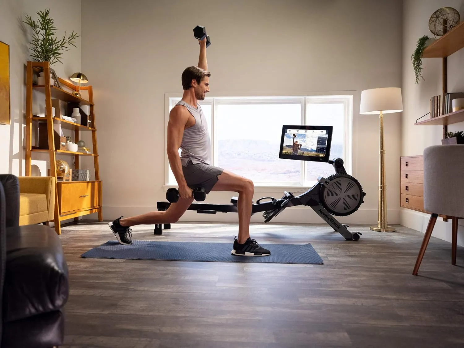 NordicTrack iFIT-Enabled Rower with Pivoting Touchscreen and SpaceSaver Design