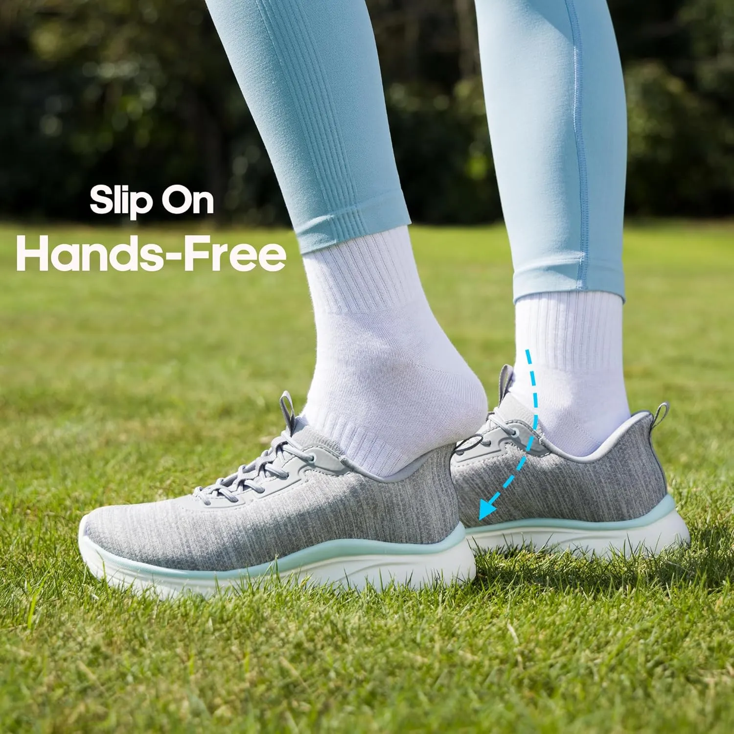 NORTIV 8 Women's Slip on Walking Shoes Tennis Lightweight Gym Sneakers ActiveFlow Workout Breathable Hands-Free Cross Trainer Comfortable Fashion Sneakers