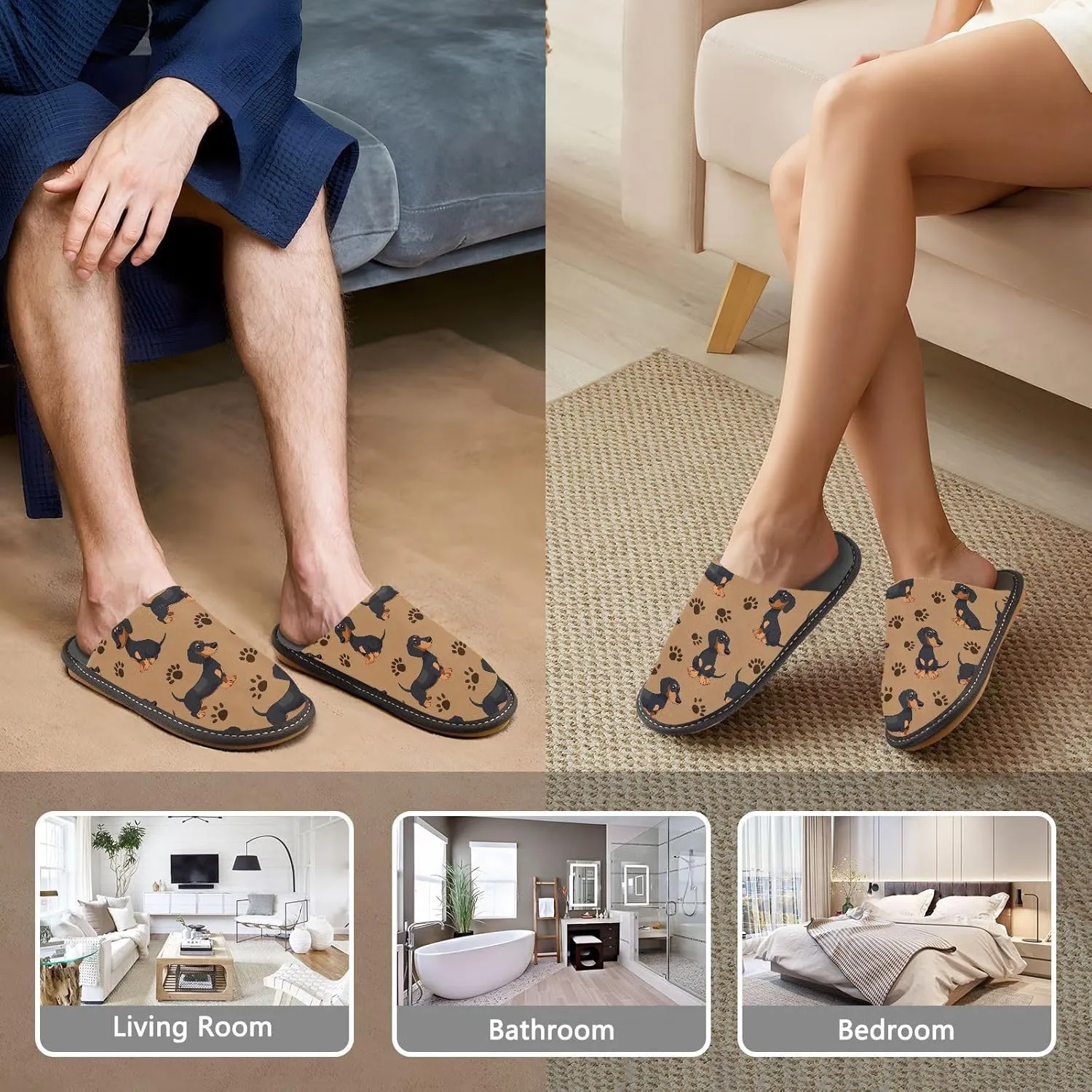 ODAWA Birthday Element Memory Foam House Shoes Slipper Woman, Cozy Washable Slip on House Shoes for Men