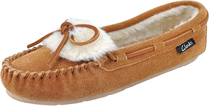 On Slippers Incredible sale Moc Casual Clarks Toe Slip Indoor Flexible customer care Suede Women's Squared Outdoor and