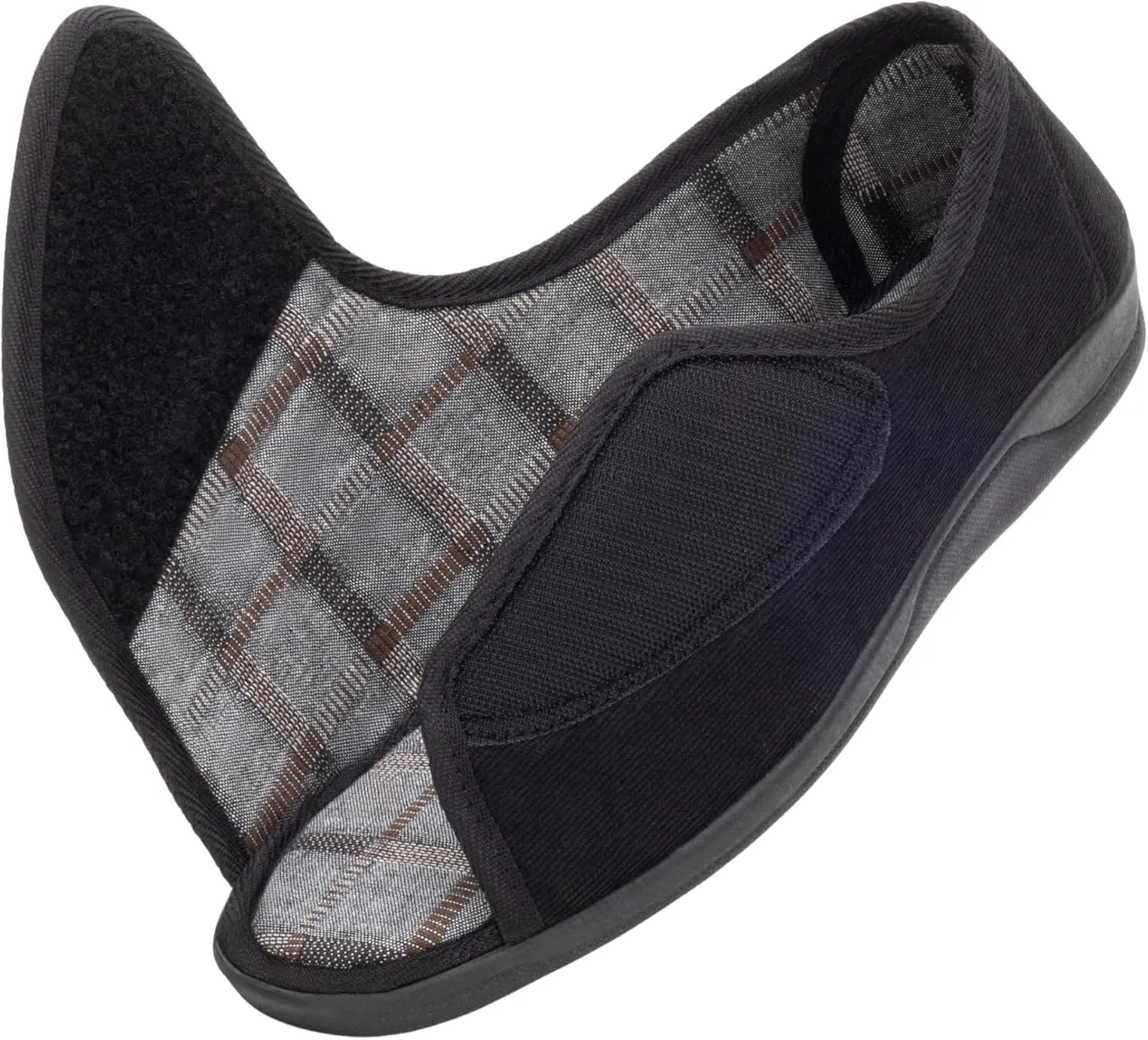 Open Toe Diabetic Slippers for Men Extra Wide Width, Memory Foam Open Toe House Shoes Non Slip - For Seniors Arthritis Swollen Feet