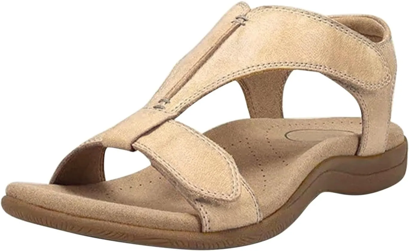 Orthawolkway Womens Sandals,Orthopedic Sandal Shoes With Arch Support,Summer Comfortable Casual Walking Sandal
