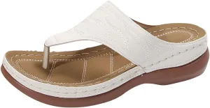 Orthopedic Sandals for Women 2025 Spring Platform Sandal Fashion Wedges Slip On Flip Flops Casual Comfortable Open Toe Dressy Summer Beach Shoes for Vacation