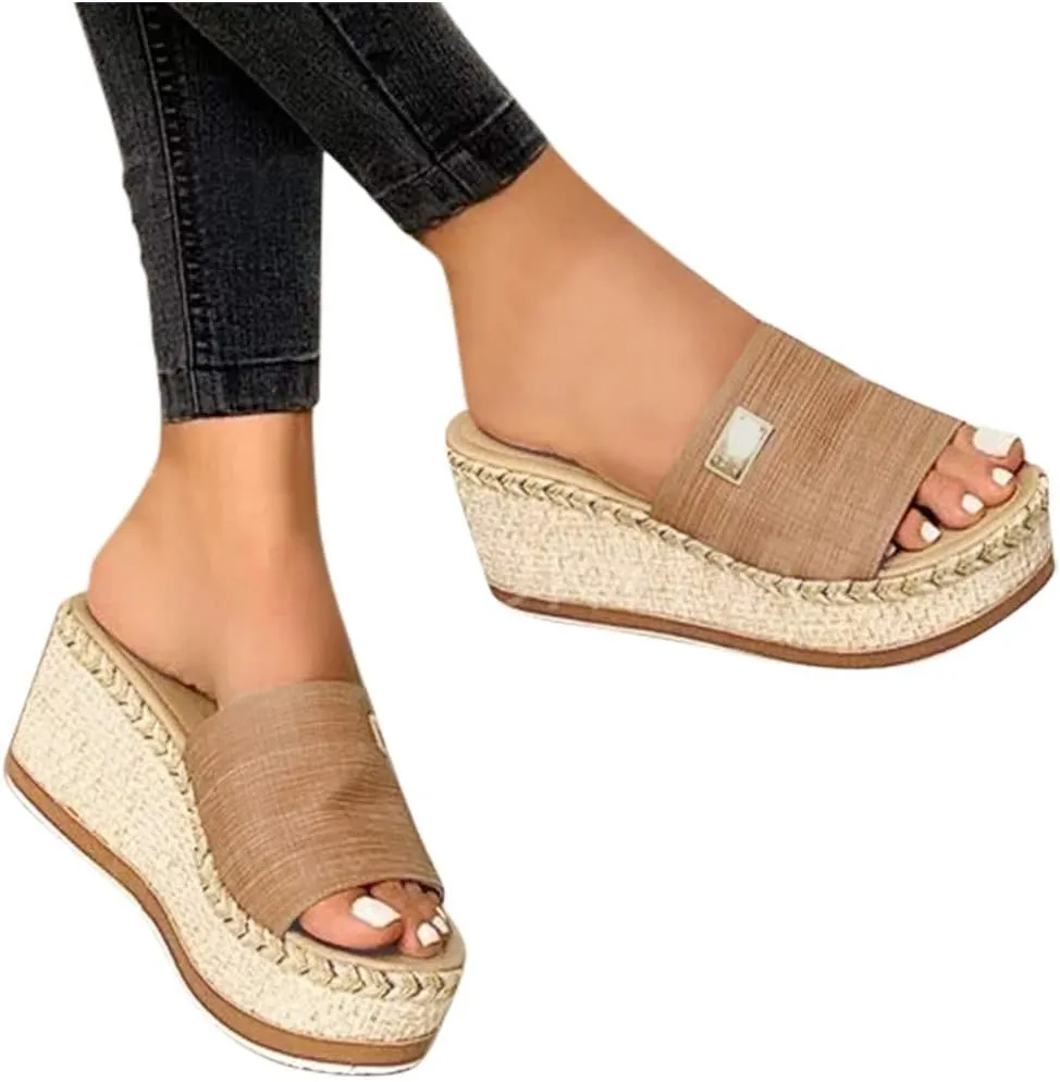 Orthopedic Sandals for Women Wide Width Flip Flops with Arch Support Casual Open Toe Platforms Casual Outdoor Shoes