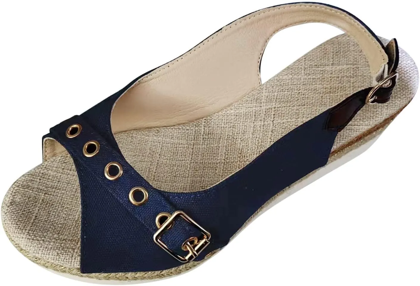 Orthopedic Wedge Sandals for Women Arch Support Trendy Summer Y2K 2025 Solid Spring Buckle Cute Dressy Peep Toe Thick Sole Beach Dress Comfortable