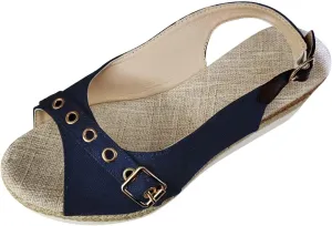 Orthopedic Wedge Sandals for Women Arch Support Trendy Summer Y2K 2025 Solid Spring Buckle Cute Dressy Peep Toe Thick Sole Beach Dress Comfortable