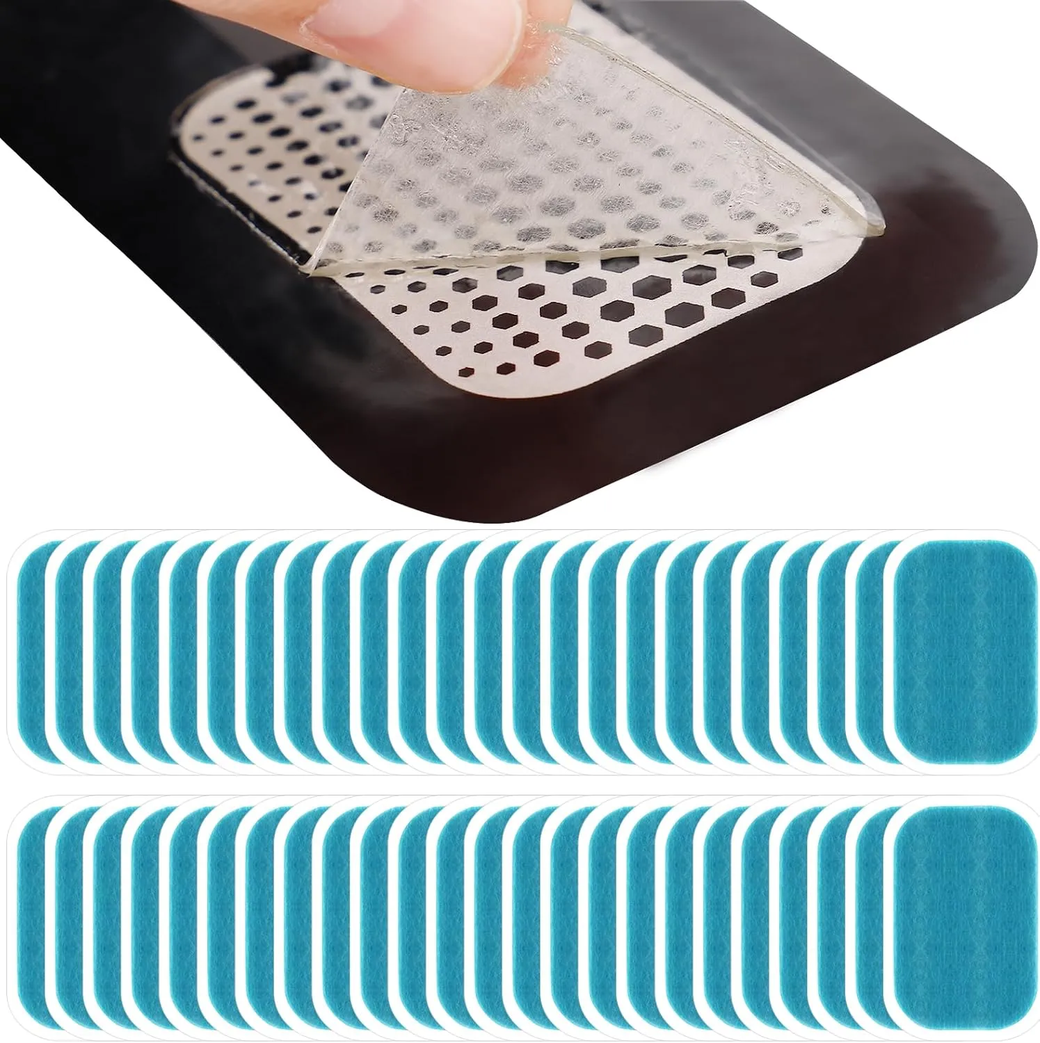 PAMASE 50/80 Pcs Gel Pads for Abs Stimulator - Replacement Pads for Abdominal Muscle Trainer, Reusable Ab Workout Toner Belt Accessory