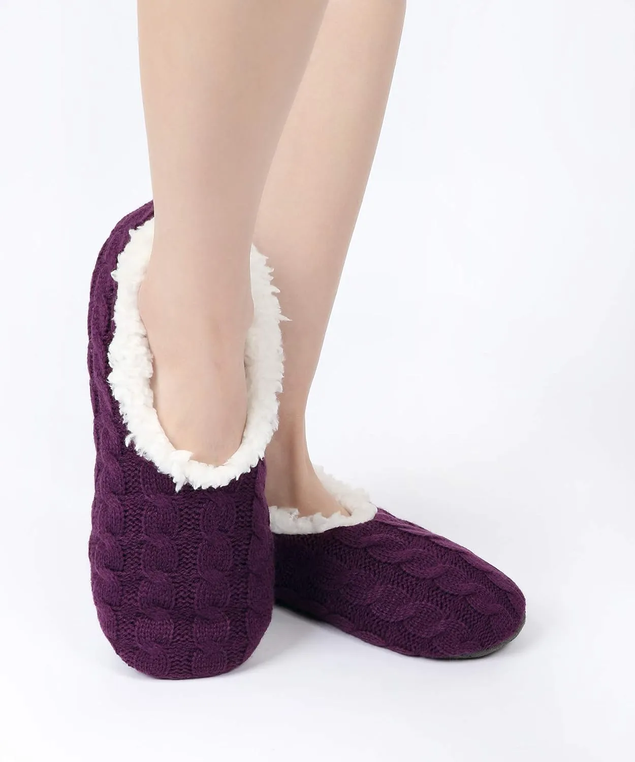 Panda Bros Slipper Socks For Women With Grippers, Fuzzy Womens Slipper Socks With Non Slip Bottoms, Cozy Warm House Slippers