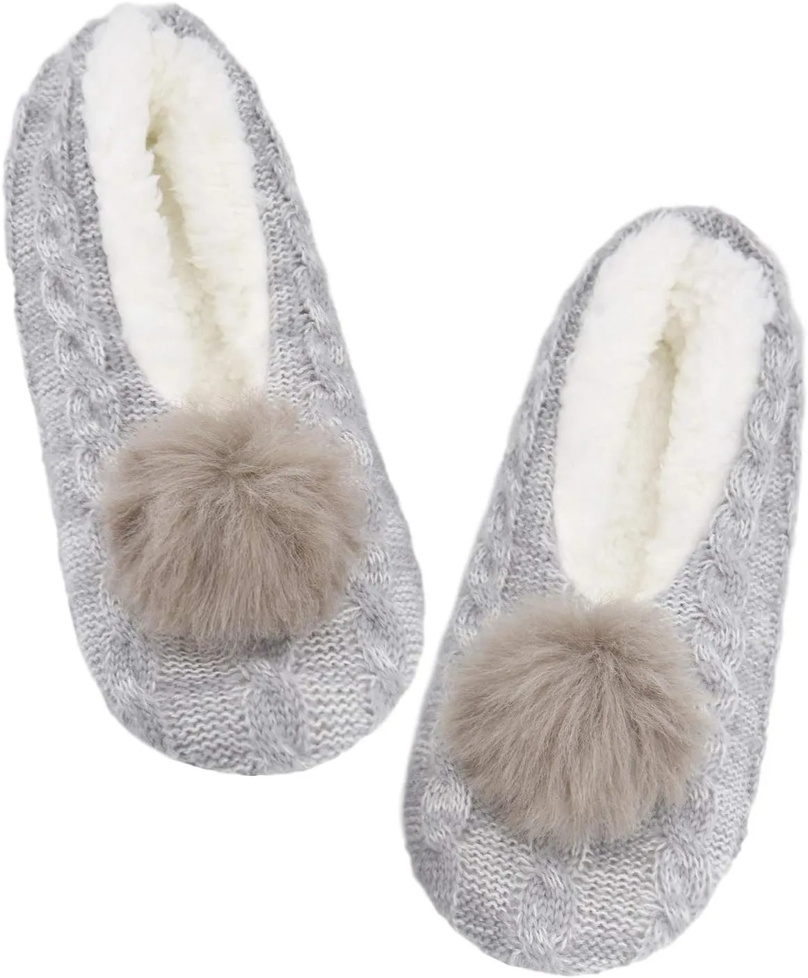 Panda Bros Slipper Socks For Women With Grippers, Fuzzy Womens Slipper Socks With Non Slip Bottoms, Cozy Warm House Slippers