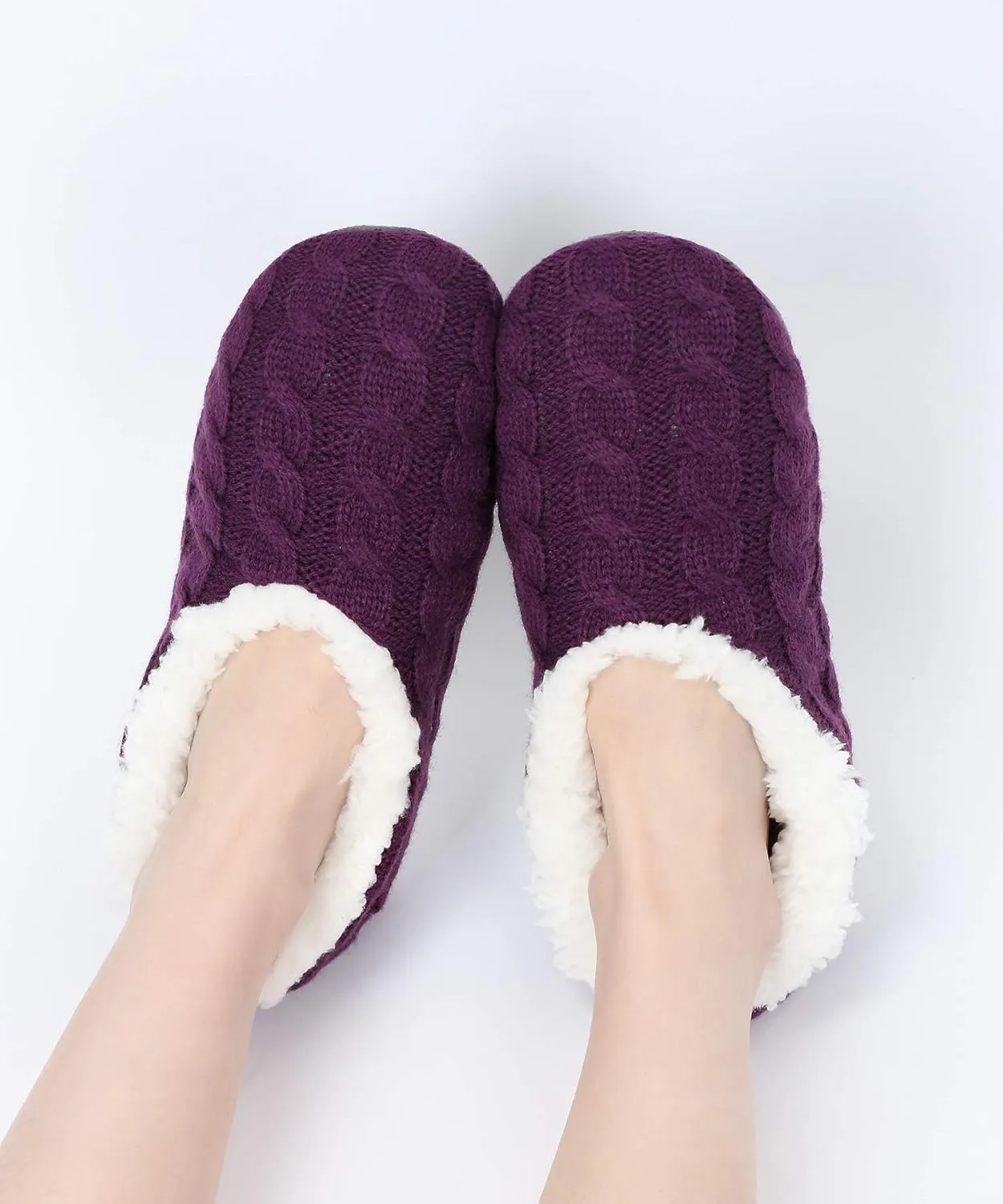 Panda Bros Slipper Socks For Women With Grippers, Fuzzy Womens Slipper Socks With Non Slip Bottoms, Cozy Warm House Slippers