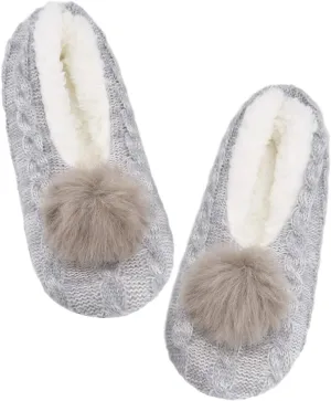 Panda Bros Slipper Socks For Women With Grippers, Fuzzy Womens Slipper Socks With Non Slip Bottoms, Cozy Warm House Slippers