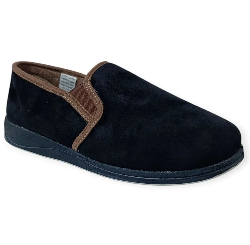 Panda Mens Eden Slippers - Black/Tan