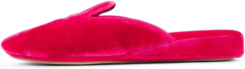 Patricia Green Queen Bee Embroidered Velvet Slipper