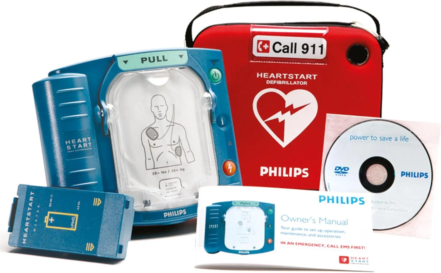 Philips HeartStart Home AED Defibrillator with Slim Carry Case