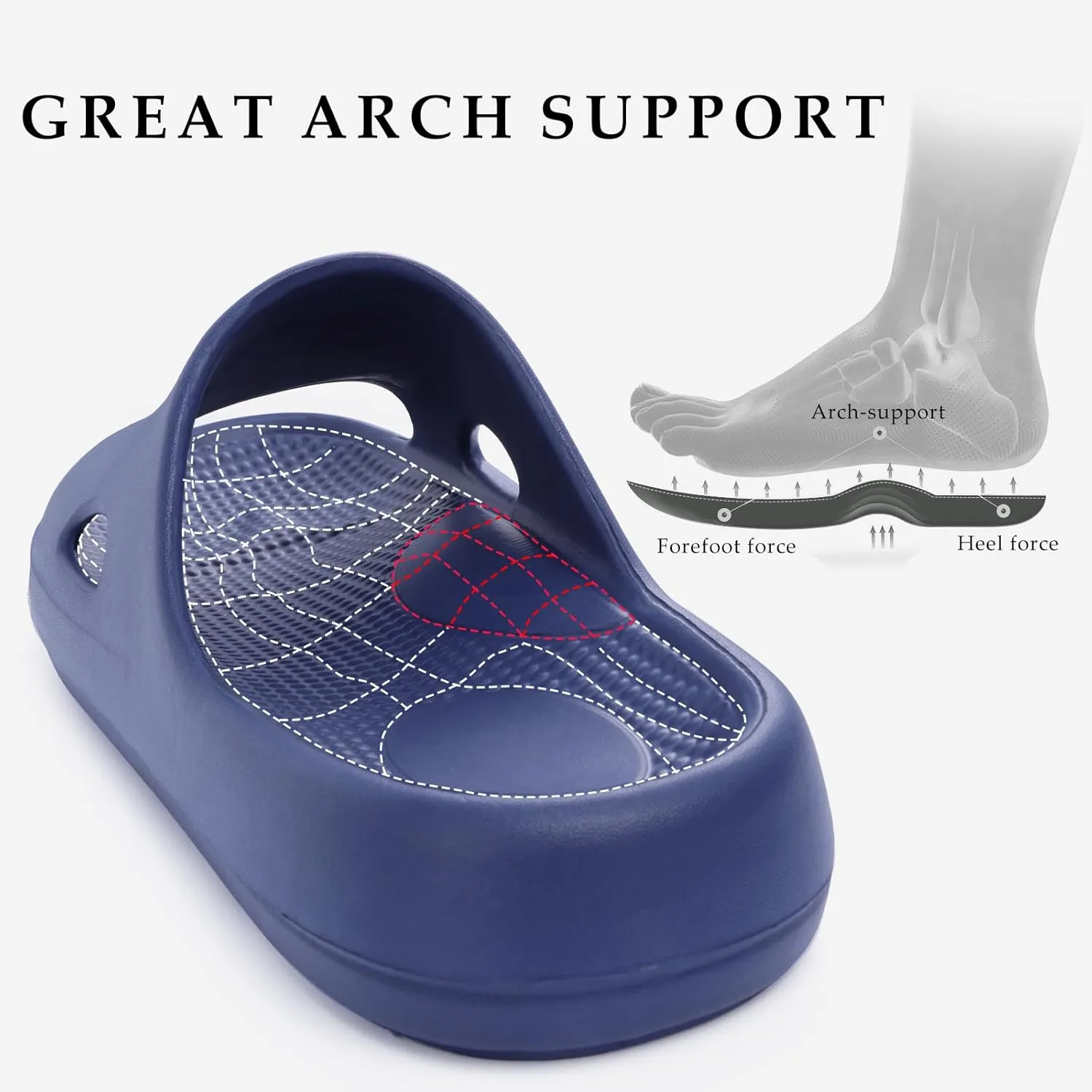 Pillow Slippers for Women and Men Indoor Cloud Sandals EVA Anti-Slip Slides Shoes Cushioned Thick Sole Shower Cloud Slippers Arch Support Men Sandals Super Soft House Pillow Slides