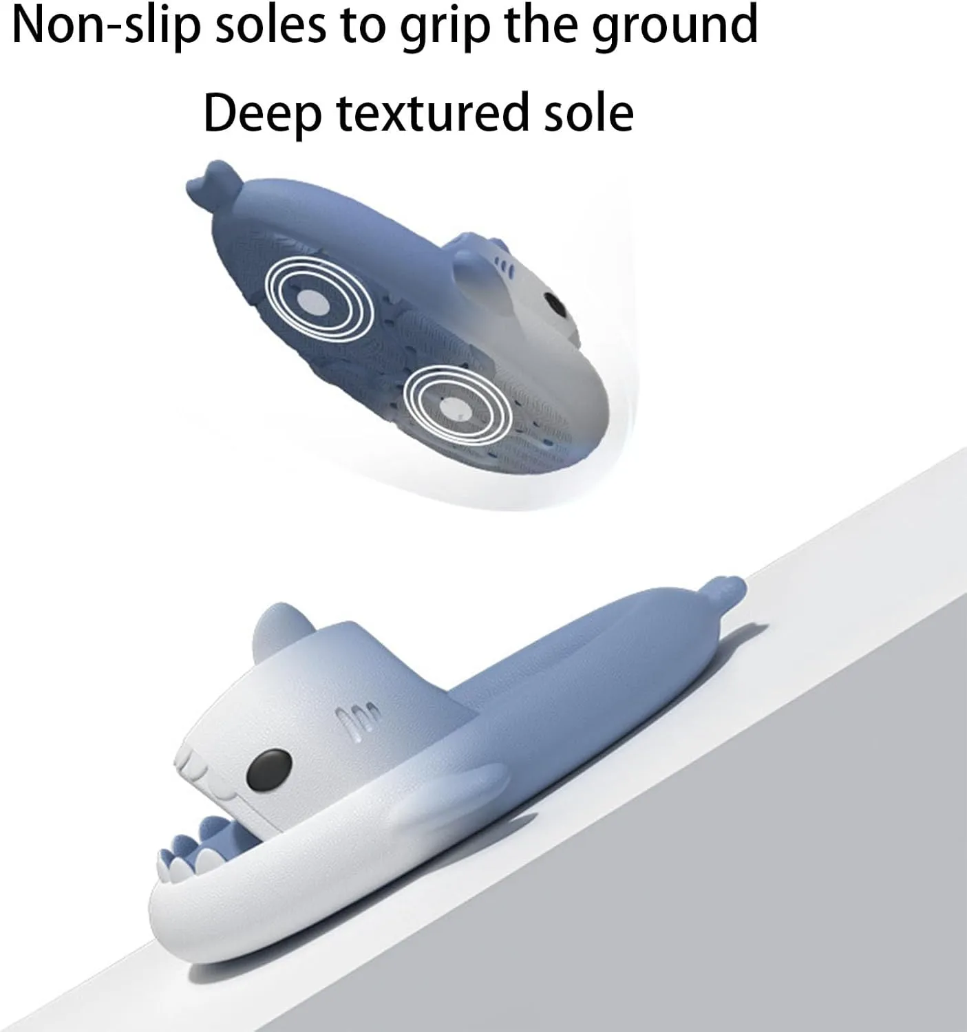 Pirates Patterns Cloud Shark Slippers Women, Anti-slip Bathroom Couple Shark Sandals, Soft Thick Sole Beach Slipper