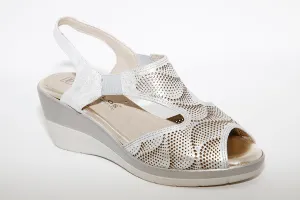 PITILLOS - 6030 WEDGE SANDAL - SILVER