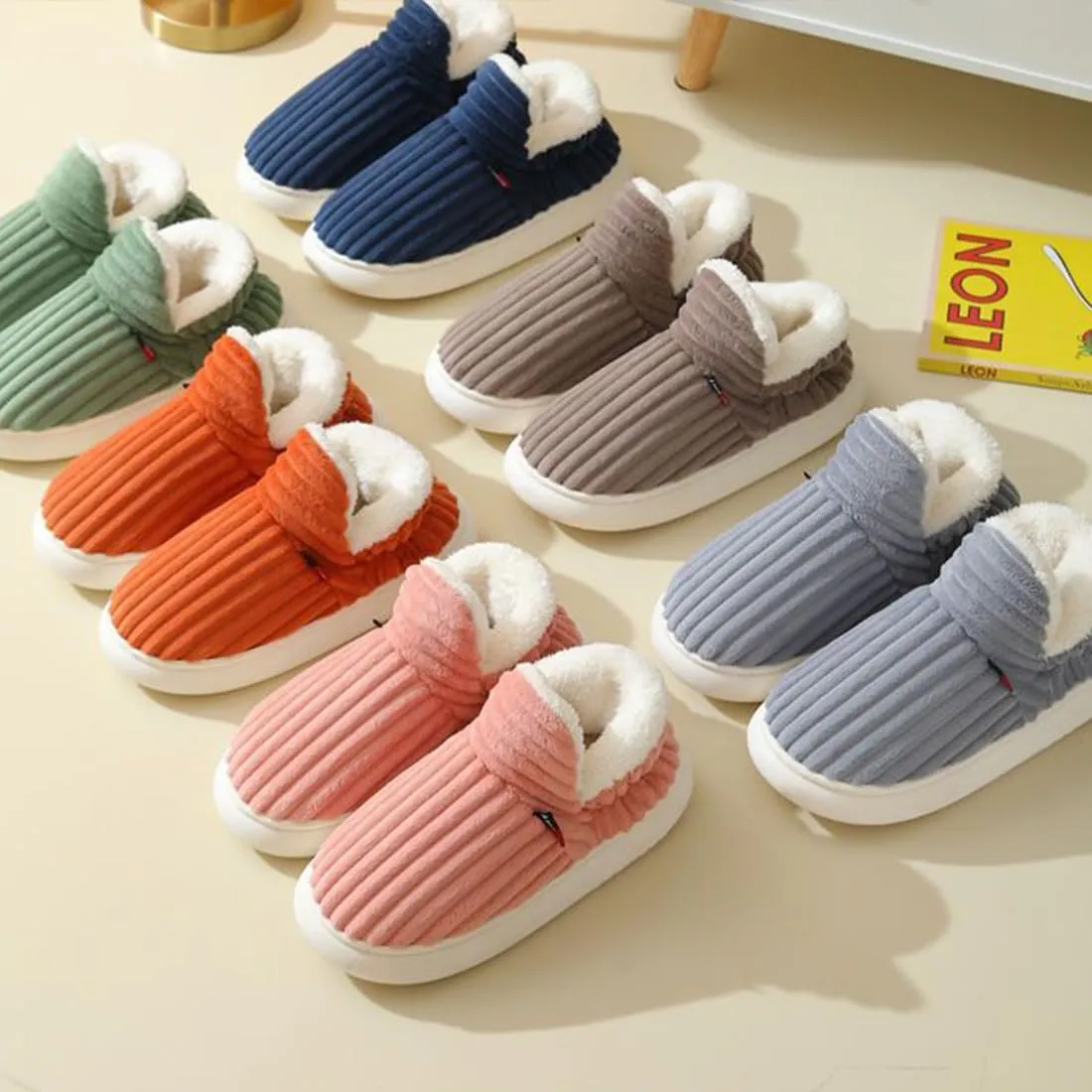 Pluffi Slipper Booties For Women Men Pluffi Cozy Stylish Slipper Winter Fuzzy Warm Thick-Soled House Cloud Slides With Anti-Slip Sole