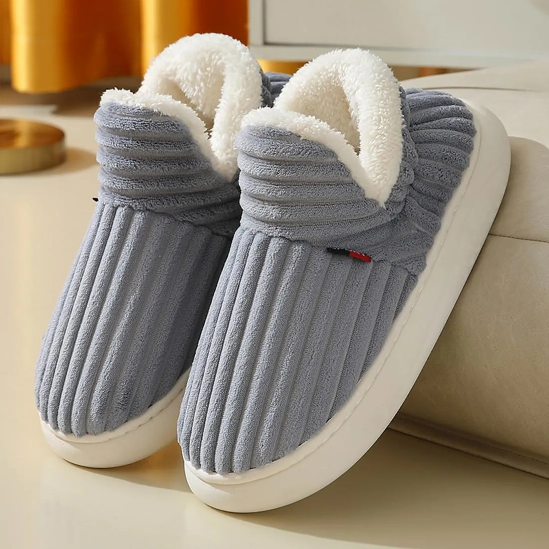Pluffi Slipper Booties For Women Men Pluffi Cozy Stylish Slipper Winter Fuzzy Warm Thick-Soled House Cloud Slides With Anti-Slip Sole