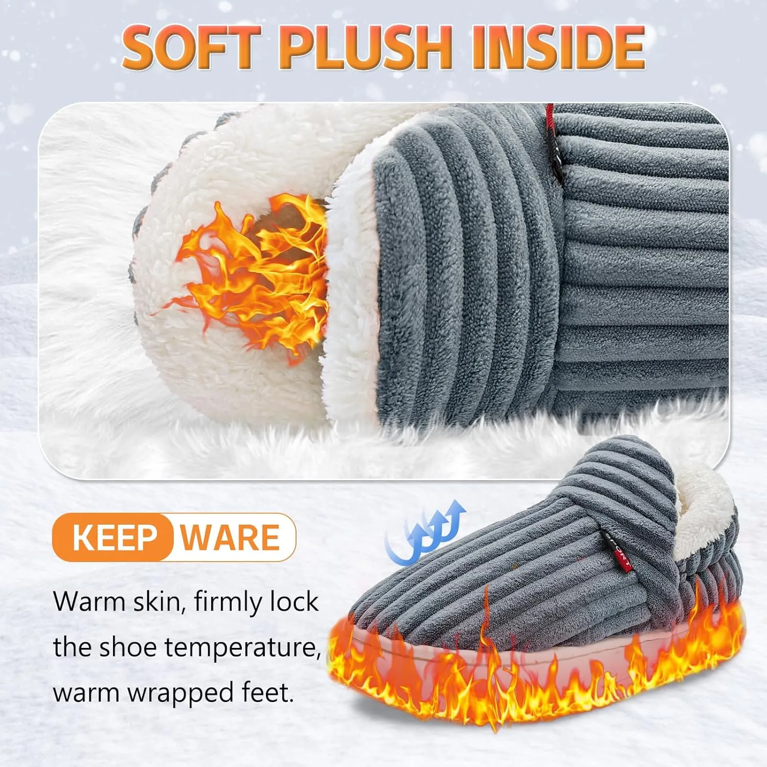 Pluffi Slipper Booties Women Men Cloud Slippers Fluffy Slippers for Women Warm Thick Sole Anti-Skid House Shoes