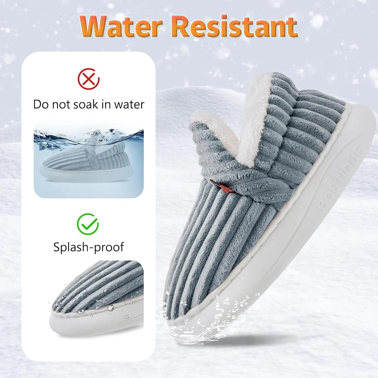 Pluffi Slipper Booties Women Men Cloud Slippers Fluffy Slippers for Women Warm Thick Sole Anti-Skid House Shoes